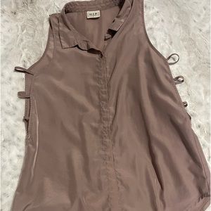 Button up - side slit dress up shirt- medium